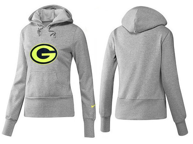 Nike Green Bay Packers Women Grey Hoodie