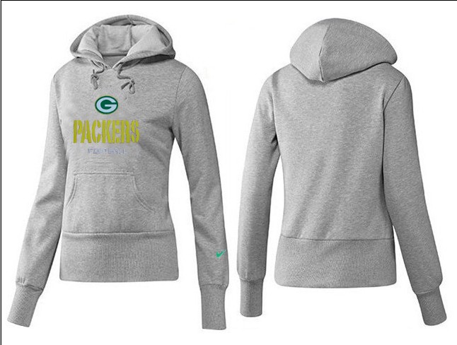 Nike Green Bay Packers Grey Color Women Hoodie