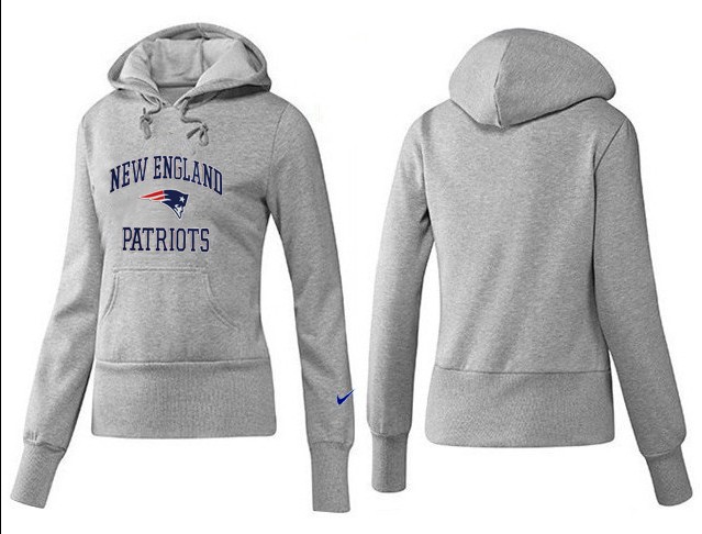 Nike New England Patriots Grey Color Women Hoodie