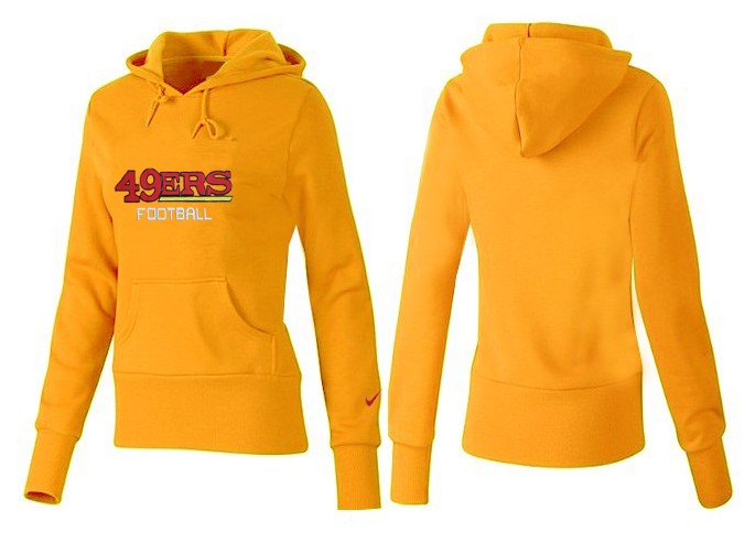 Nike San Francisco 49ers Logo Yellow Pullover Hoodie Women