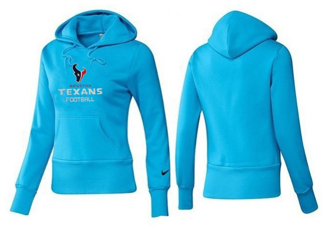 Nike Houston Texans L.Blue Color Women Hoodie