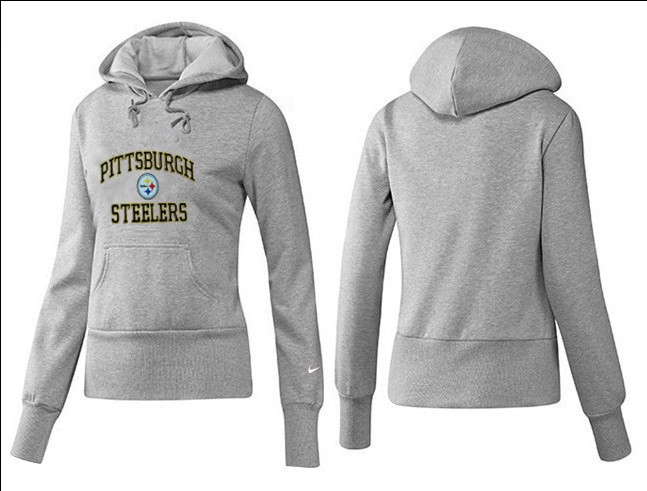 New Pittsburgh Steelers Women Grey Hoodie