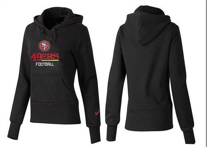 Nike San Francisco 49ers Logo Black Hoodie for Women