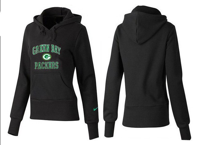 Nike Green Bay Packers Black Hoodie for Women