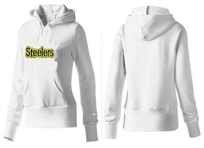 New Pittsburgh Steelers White  Hoodie for Women