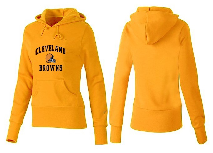 Nike Cleveland Browns Women Yellow Hoodie