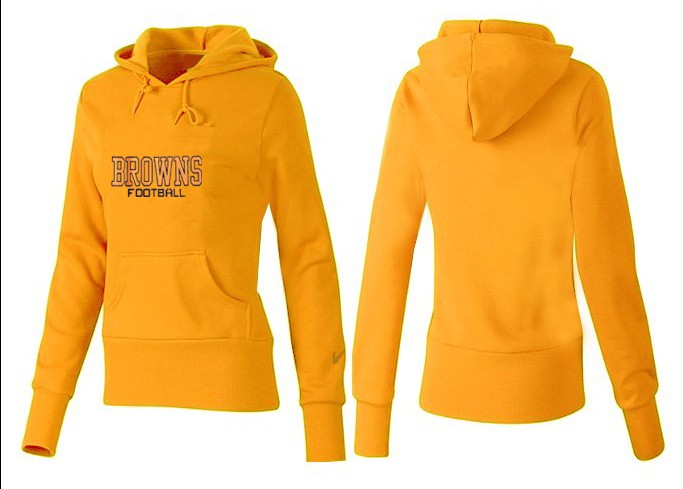 Nike Cleveland Browns Yellow Color Women Hoodie