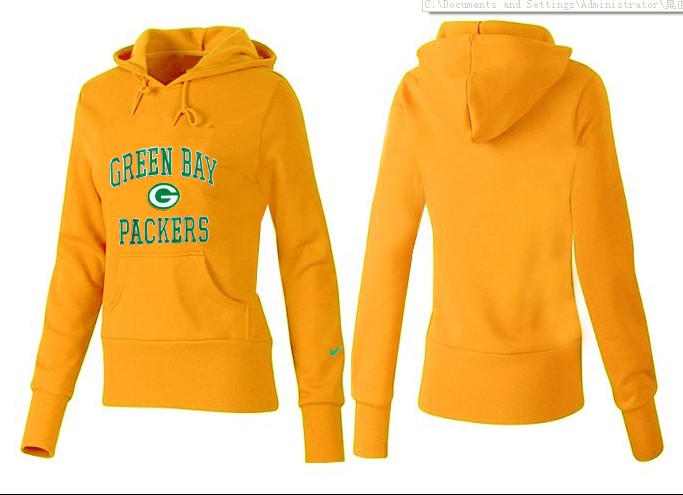 Nike Green Bay Packers Yellow Women Hoodie