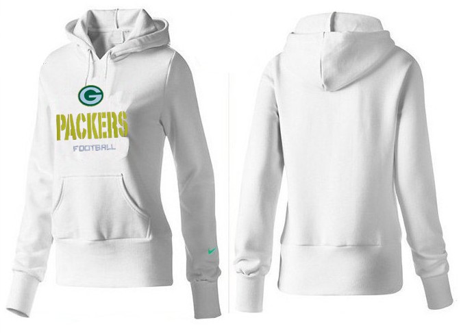 Nike Green Bay Packers Women White Color Hoodie