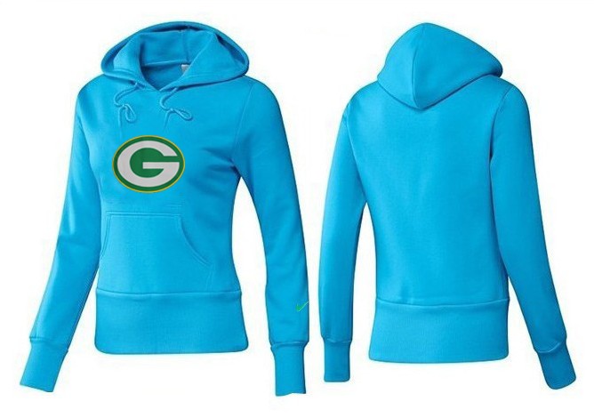Nike Green Bay Packers Women Light Blue Hoodie
