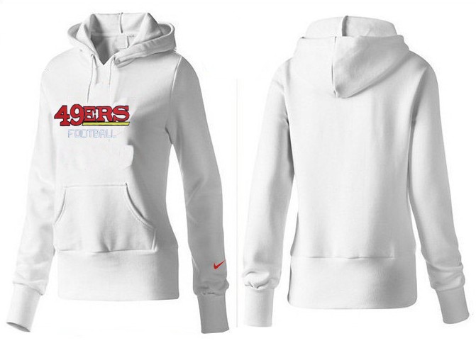 Nike San Francisco 49ers Logo White Women Pullover Hoodie