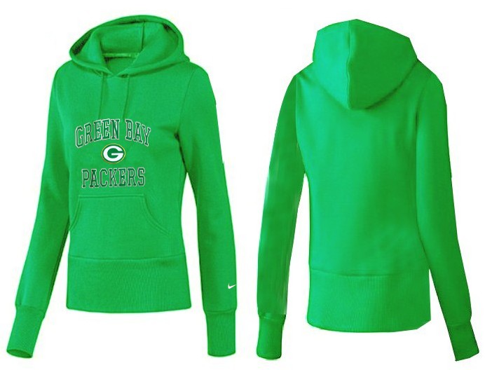 Nike Green Bay Packers Green Color Women Hoodie