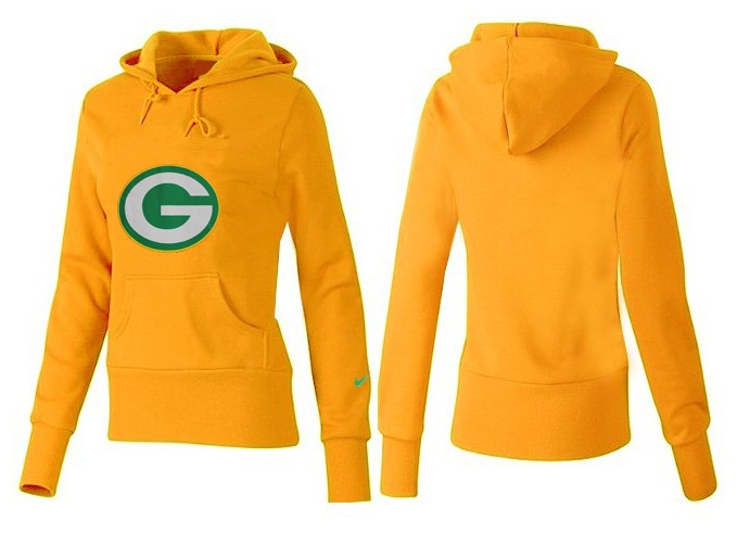 Nike Green Bay Packers Women Yellow Hoodie
