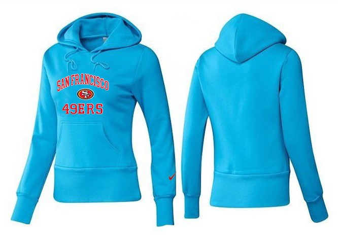 Nike San Francisco 49ers Logo L.Blue Women Hoodie