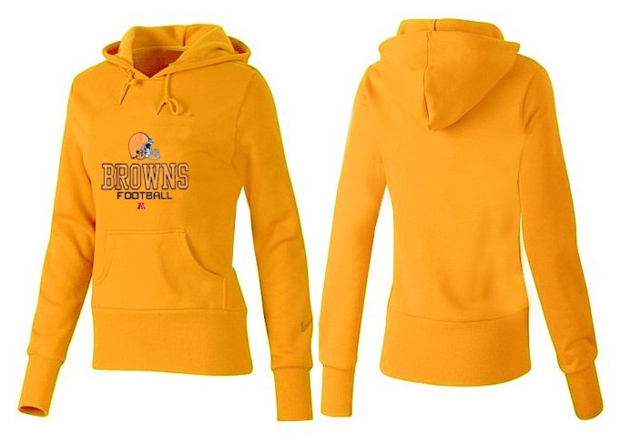 Nike Cleveland Browns Yellow Women Hoodie