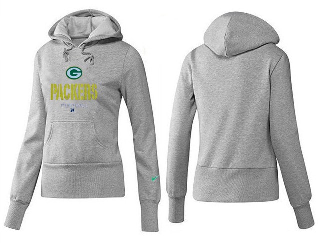 Nike Green Bay Packers Grey Hoodie for Women