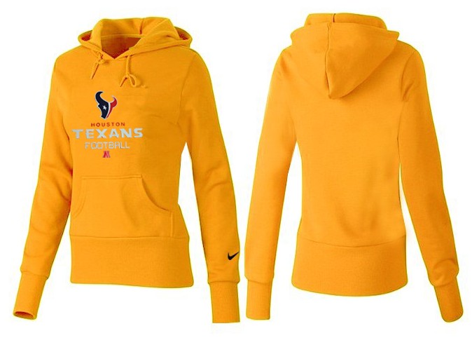 Nike Houston Texans Yellow Hoodie for Women