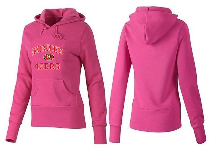 Nike San Francisco 49ers Logo  Hoodie Pink Color for Women