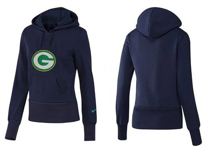 Nike Green Bay Packers Women Dark Blue Hoodie