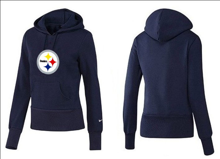 New Pittsburgh Steelers D.Blue Hoodie for Women