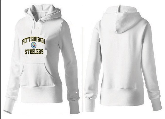 New Pittsburgh Steelers White Color Hoodie for Women