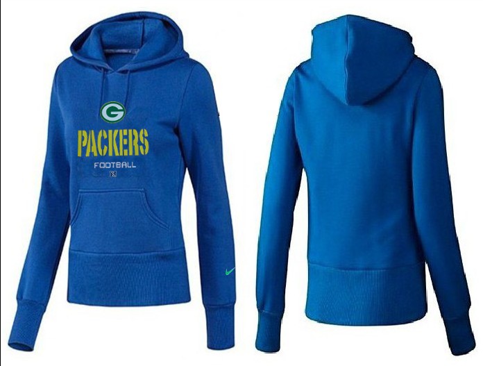 Nike Green Bay Packers Women  Blue Hoodie
