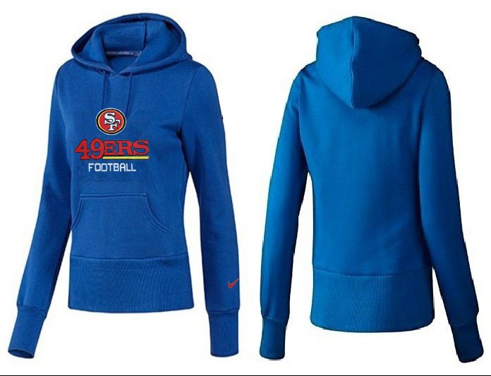 Nike San Francisco 49ers Logo Blue Women Pullover Hoodie