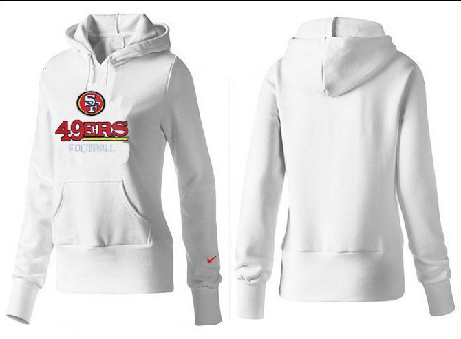 Nike San Francisco 49ers Logo White Color Women Hoodie