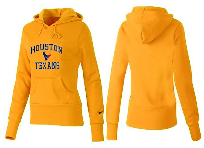 Nike Houston Texans Yellow Color  Women Hoodie