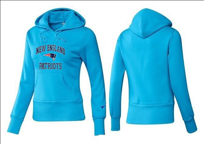 Nike New England Patriots  L.Blue Hoodie for WOMEN
