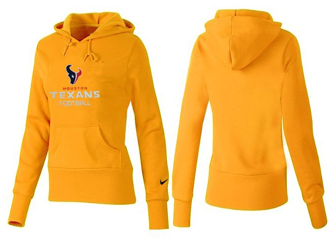 Nike Houston Texans Yellow Color Women Hoodie