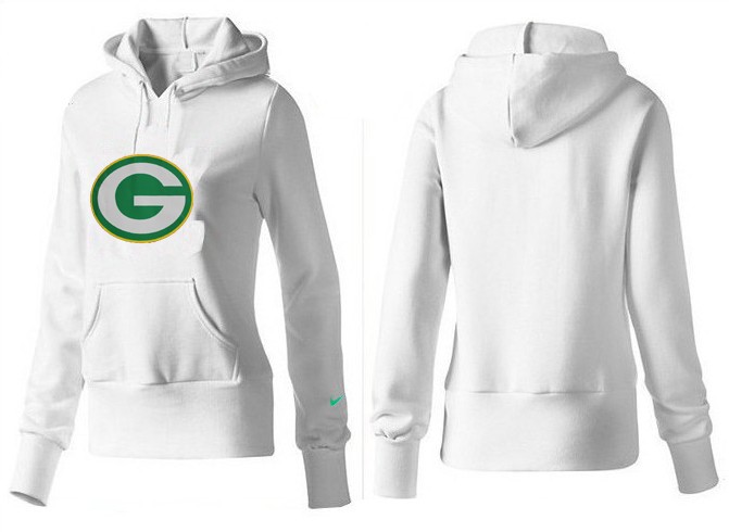 Nike Green Bay Packers Women White Hoodie