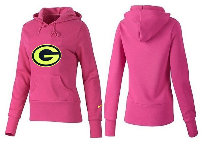 Nike Green Bay Packers Women Pink Pullover Hoodie