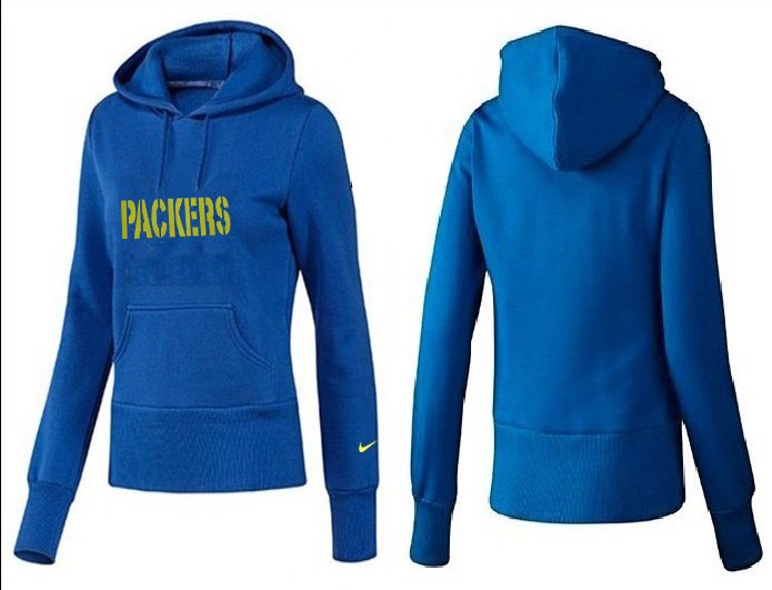 Nike Green Bay Packers Blue Color Hoodie for Women