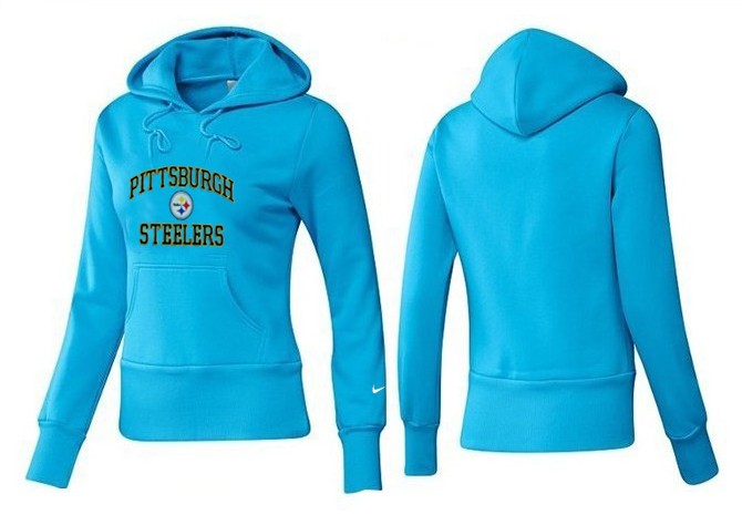 New Pittsburgh Steelers L.Blue Hoodie for Women