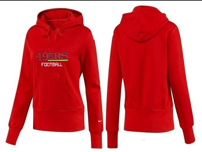 Nike San Francisco 49ers Logo Hoodie Red for Women