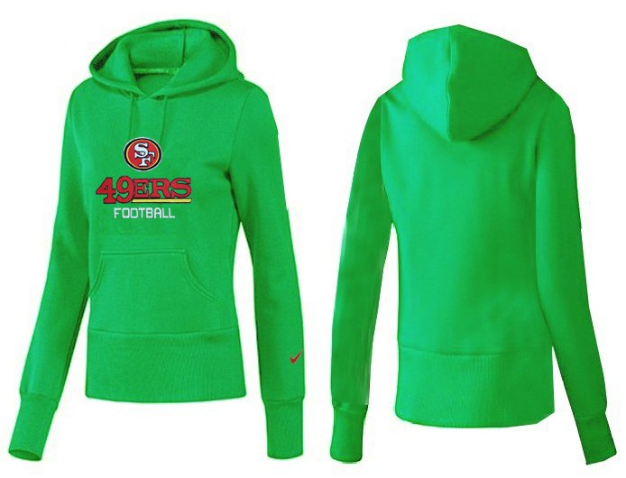 Nike San Francisco 49ers Logo Green Color Women Hoodie