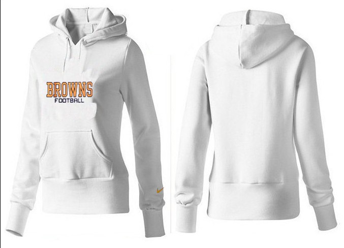 Nike Cleveland Browns Women White Color Hoodie