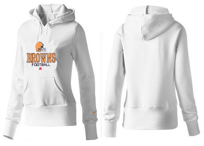 Nike Cleveland Browns White Hoodie for Women