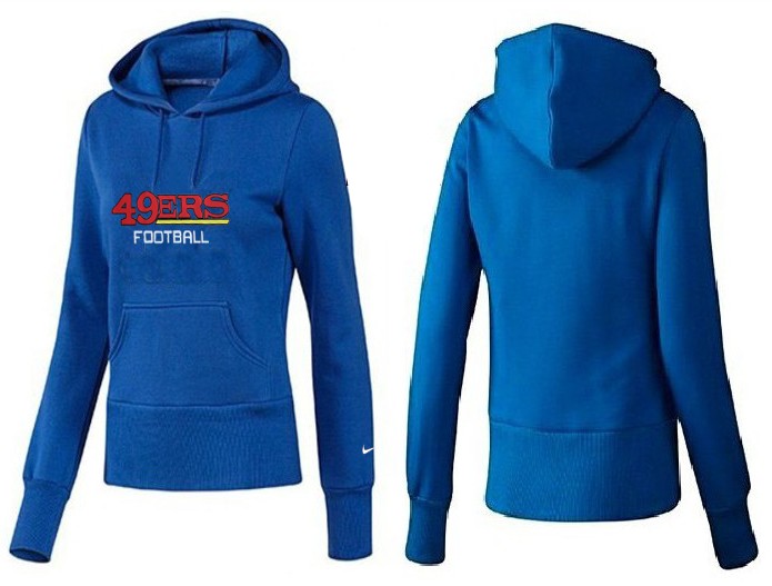 Women Nike San Francisco 49ers Logo Blue Hoodie