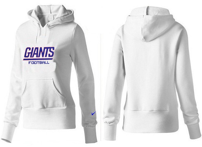Nike New York Giants White Hoodie for Women