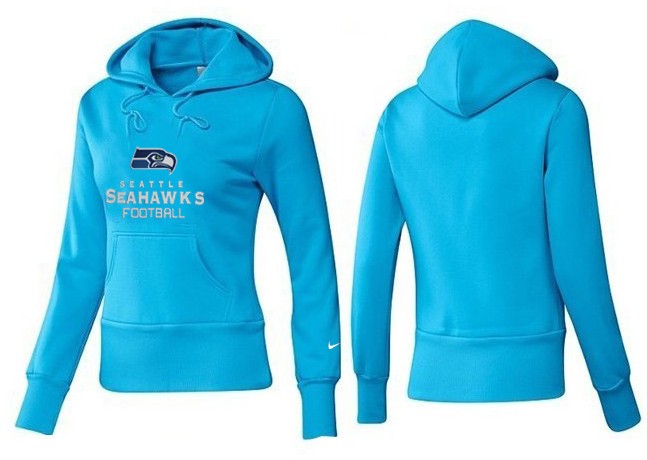 Nike Seattle Seahawks Light Blue Color Hoodie for Women