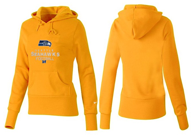 Nike Seattle Seahawks Yellow Color Hoodie for Women