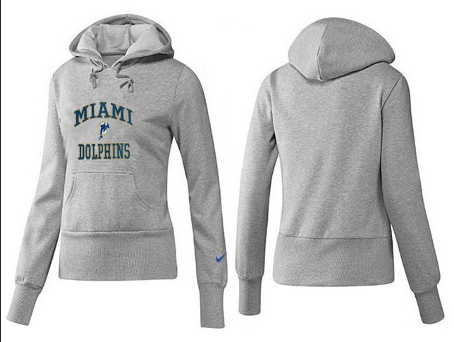 Nike Miami Dolphins Grey Color Women Hoodie