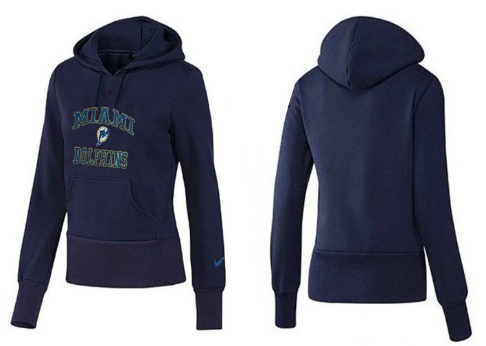 Nike Miami Dolphins D.Blue Color Women Hoodie