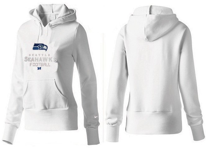 Nike Seattle Seahawks White Color Hoodie for Women