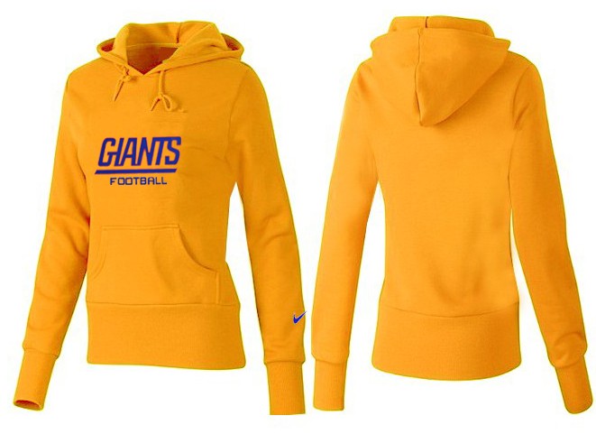 Nike New York Giants Women Yellow Hoodie