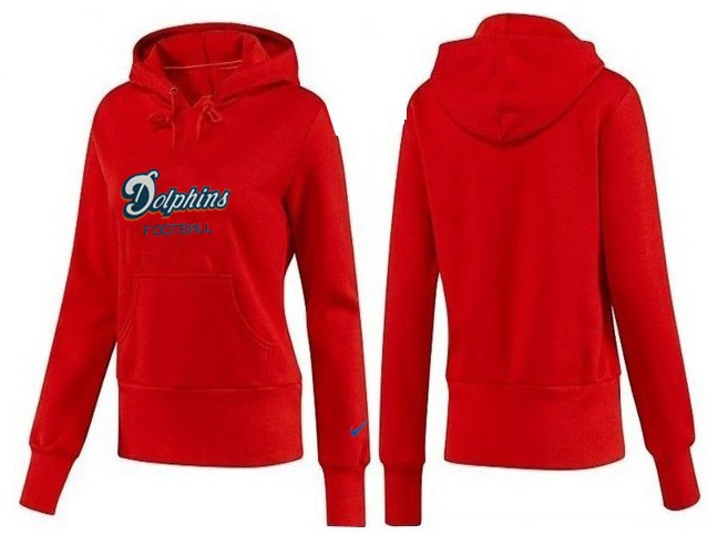 Nike Miami Dolphins Red Color Women Hoodie