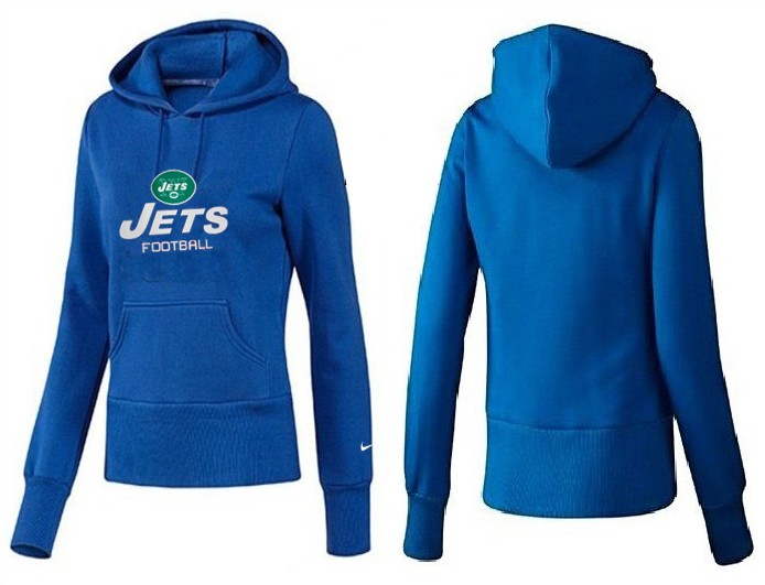 Nike New York Jets Women Blue Hoodie