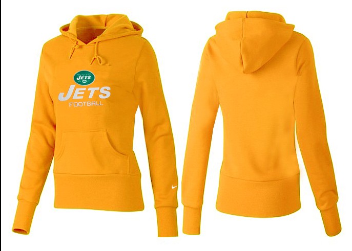 Nike New York Jets Yellow Color Women Hoodie